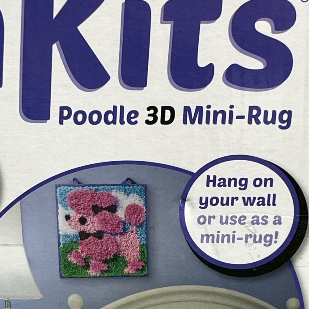 Latch Kits Poodle  3D Mini-Rug The Classic Latch Hook Craft Kit New - Picture 5 of 11